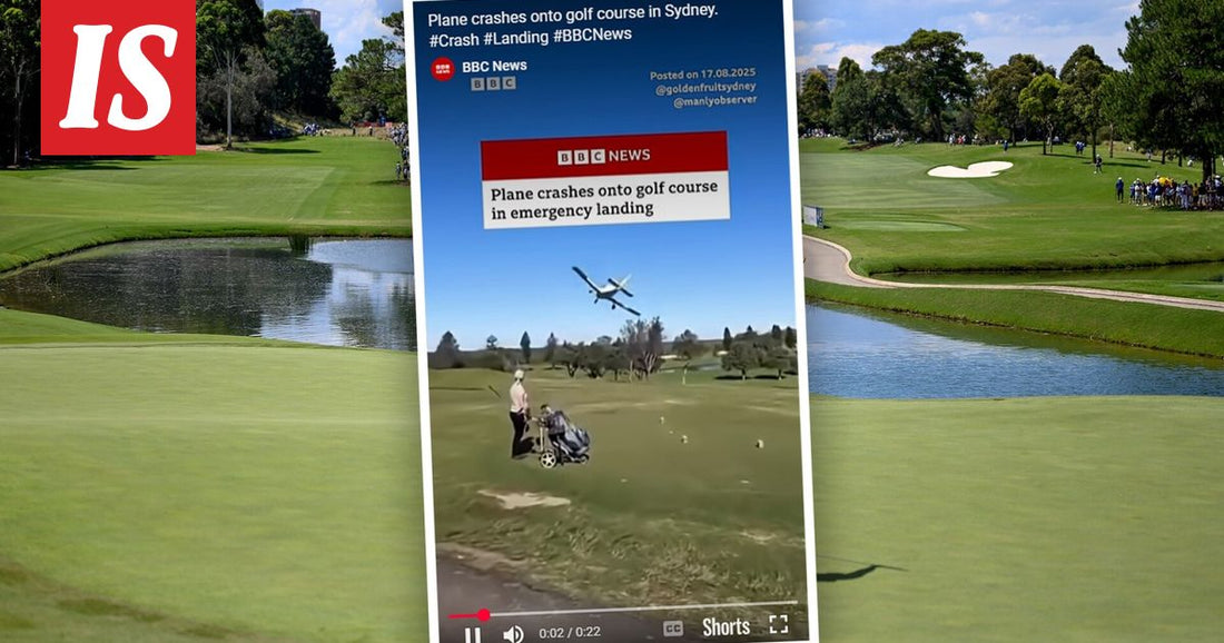 Lentokone rysähti alas golf­kentälle – hurja video leviää
